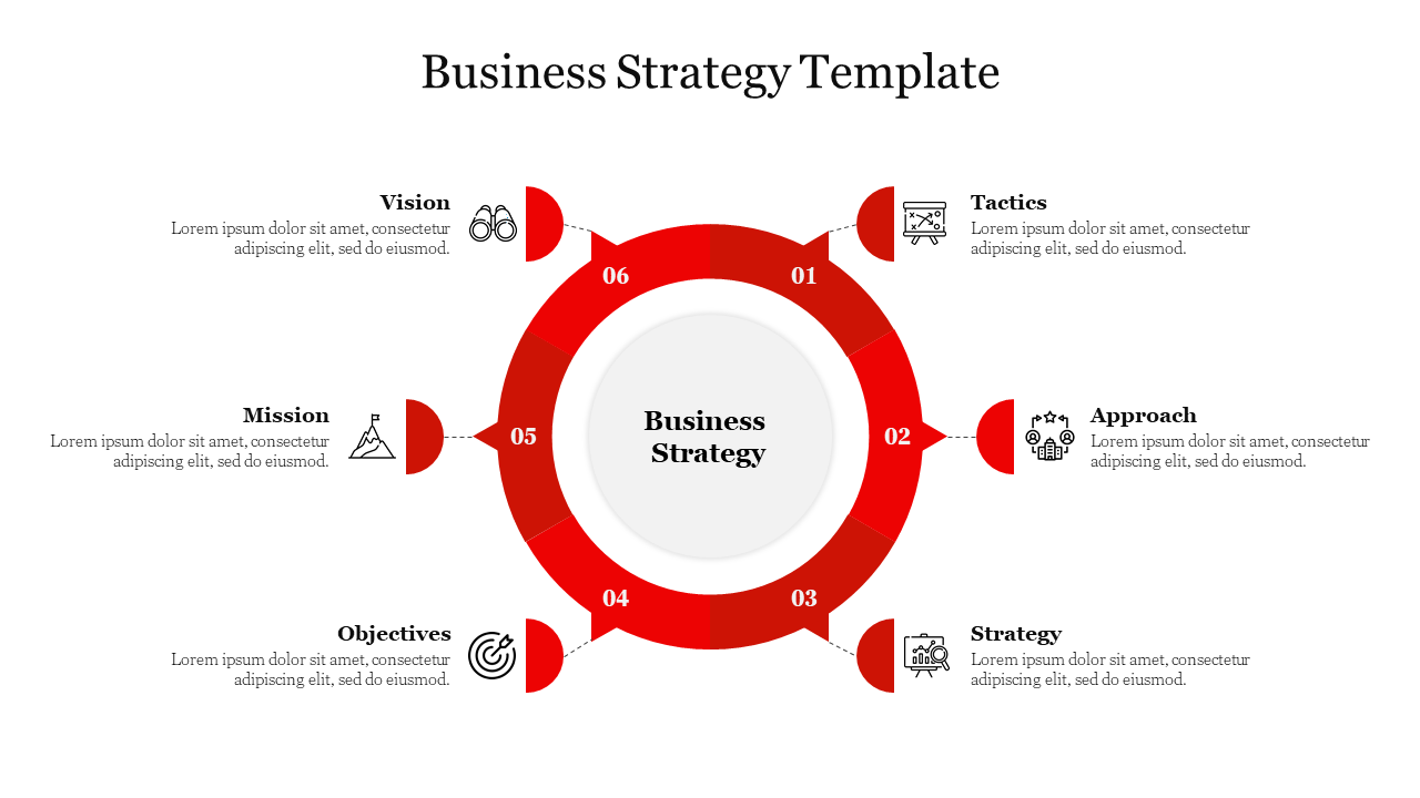 Business Strategy Template-Red